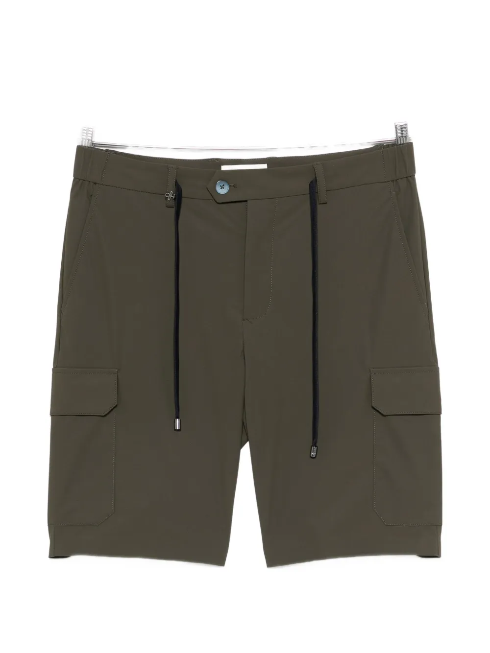 Distretto 12 Drawstring Cargo Shorts In Green