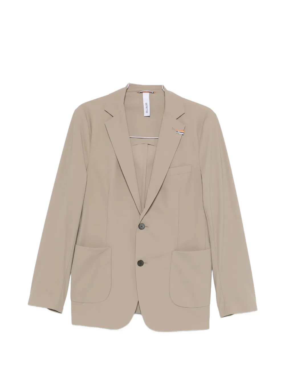 Distretto 12 Active Single-breasted Patch-pocket Jacket In Brown