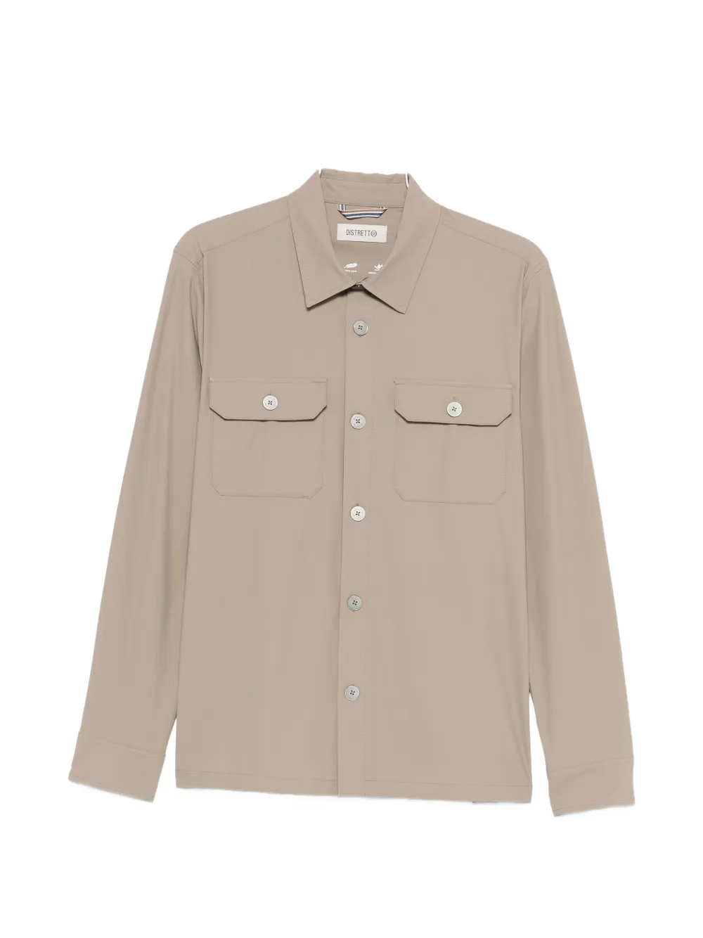 Distretto 12 Active Buttoned Pocket Shirt In Neutral