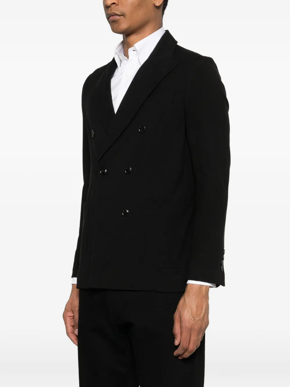  Circolo 1901 Double-breasted Blazer - Black 