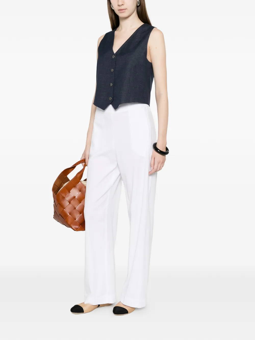  Circolo 1901 Buttoned Waistcoat - Blue 