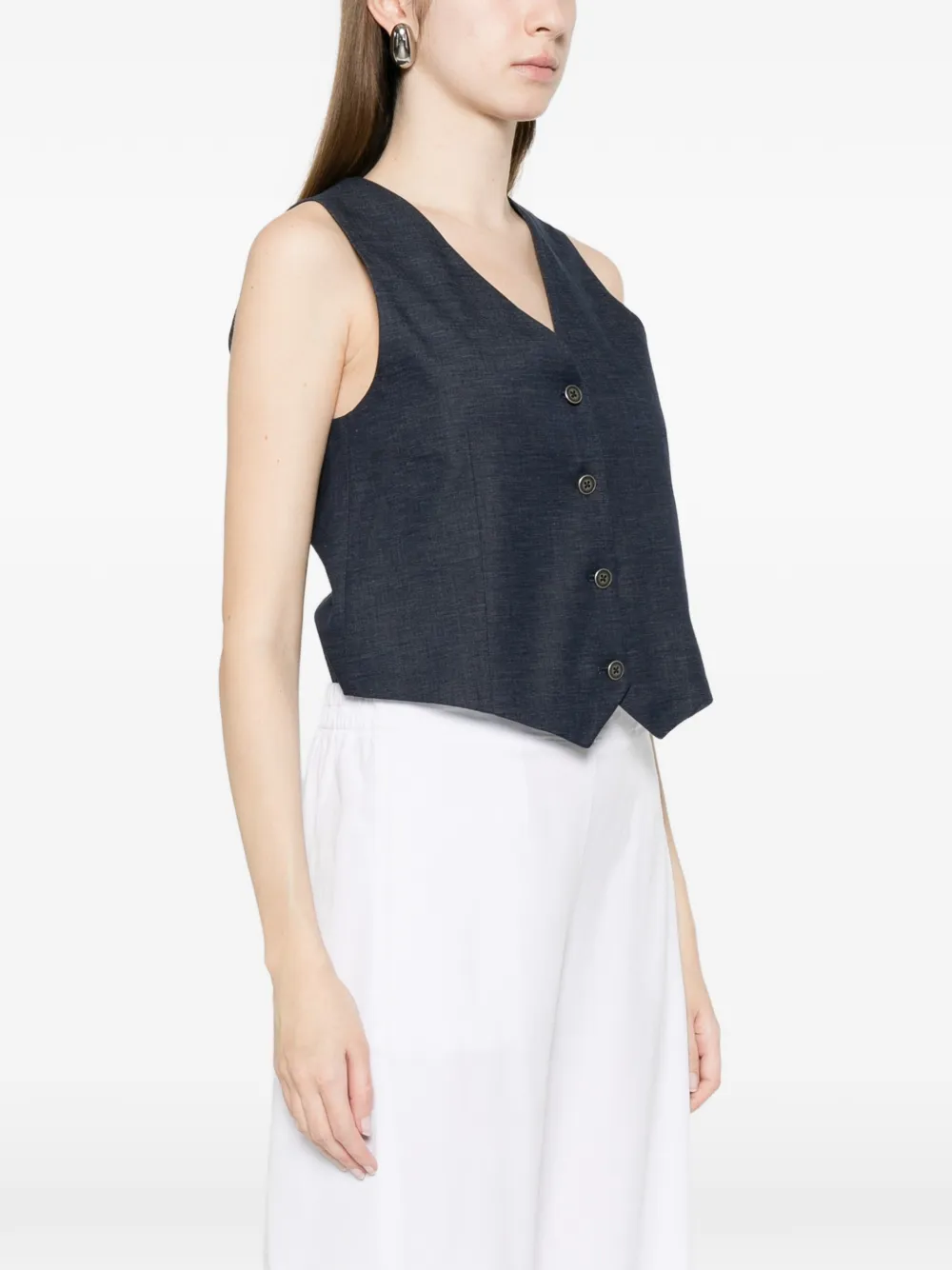  Circolo 1901 Buttoned Waistcoat - Blue 