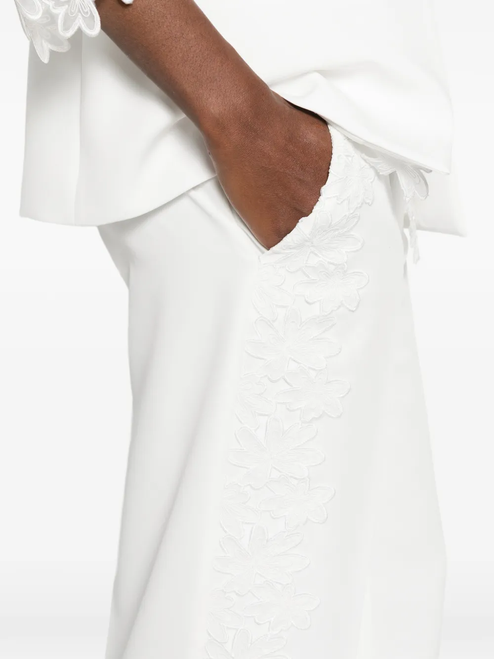 Babylone Paris Broek met kanten detail Wit