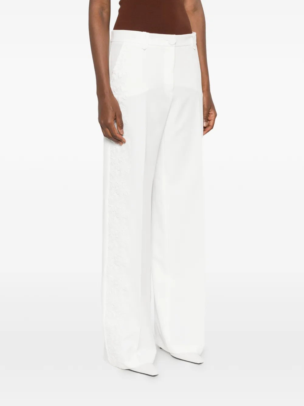 Babylone Paris Broek met kanten detail Wit