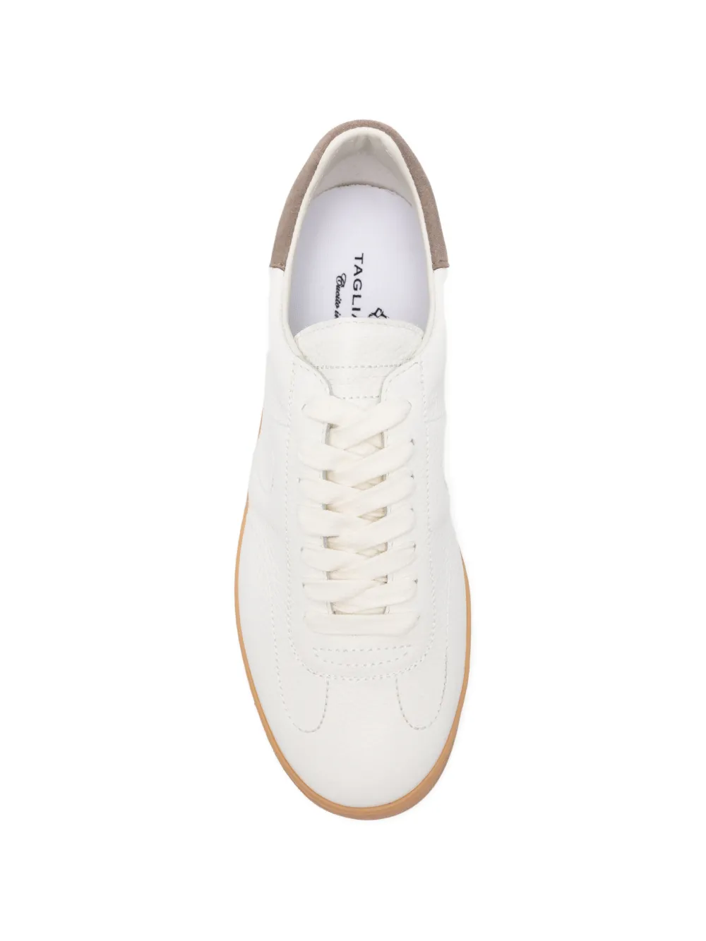Tagliatore grained-leather sneakers Wit