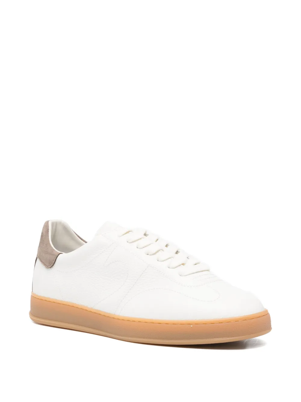 Tagliatore grained-leather sneakers Wit