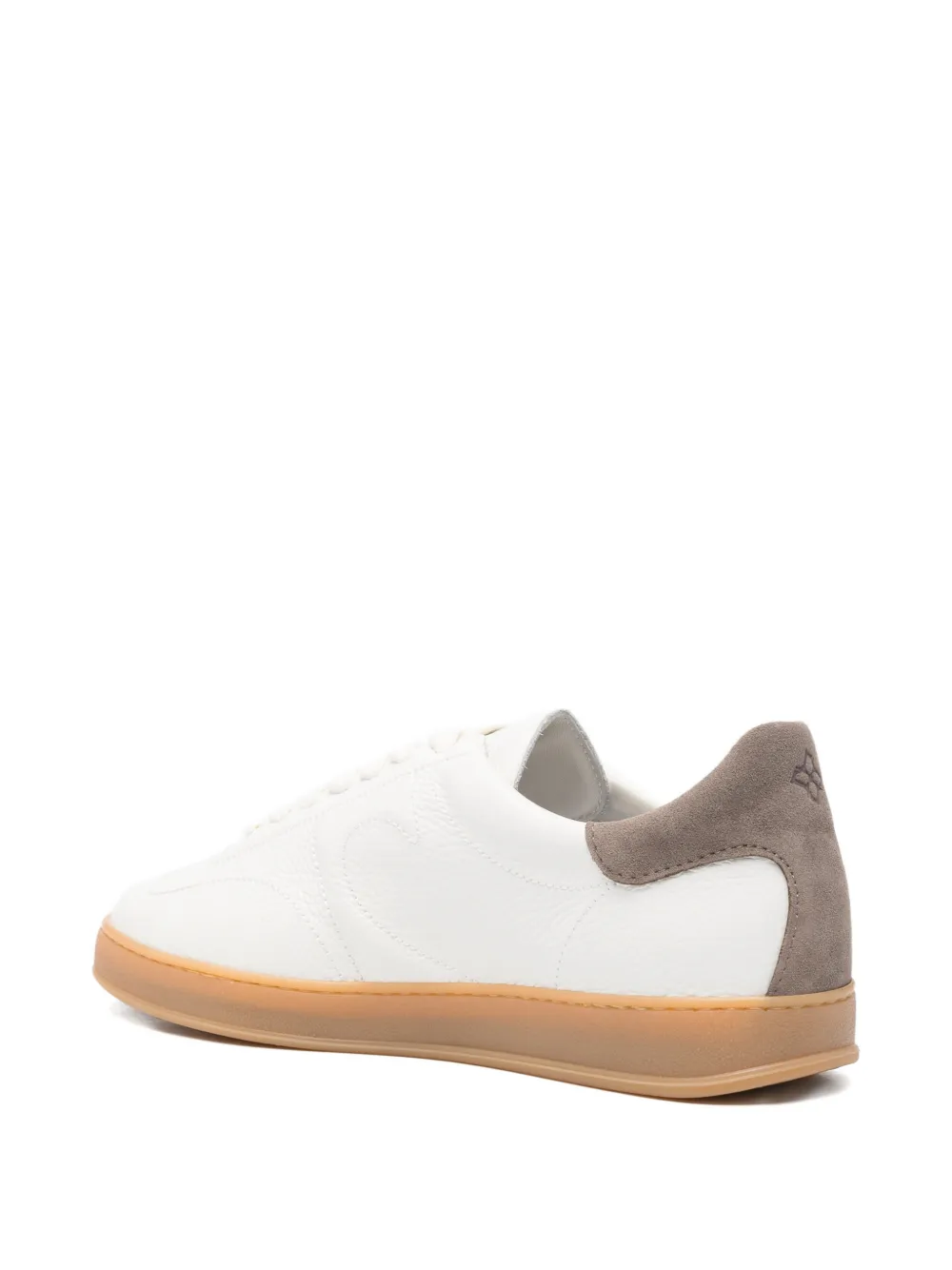 Tagliatore grained-leather sneakers Wit