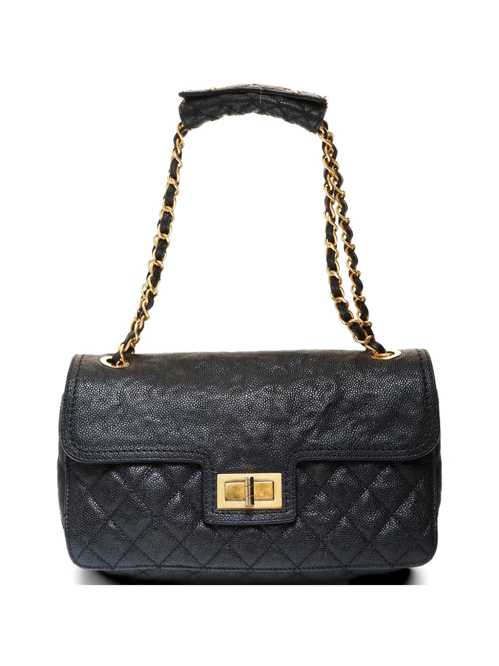 CHANEL Pre-Owned 2012 quilted lock-detail shoulder bag - Nero
