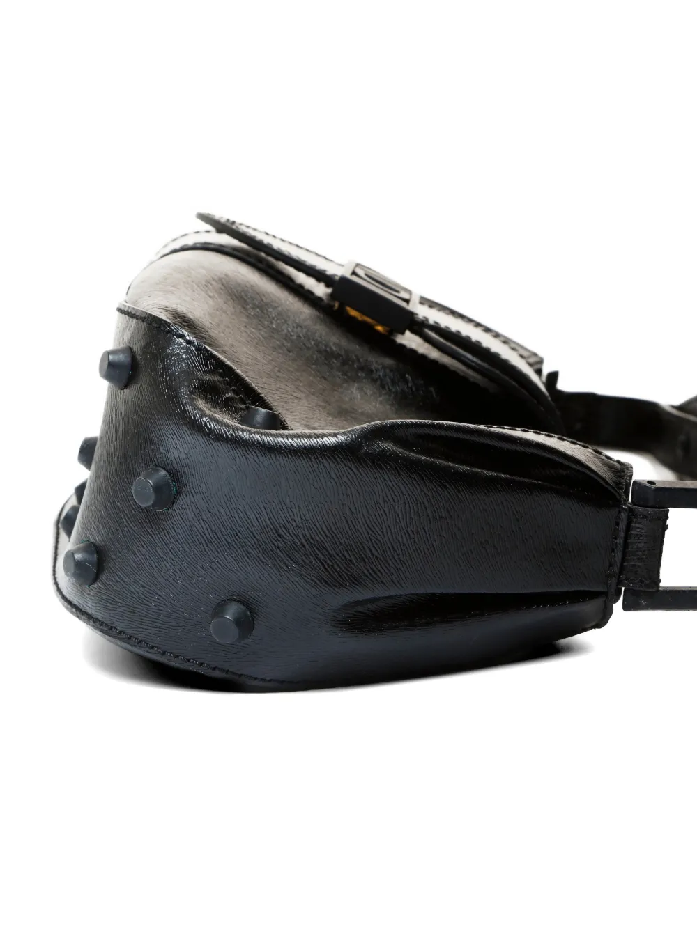 2000s Logo-Detail Studded Shoulder Bag