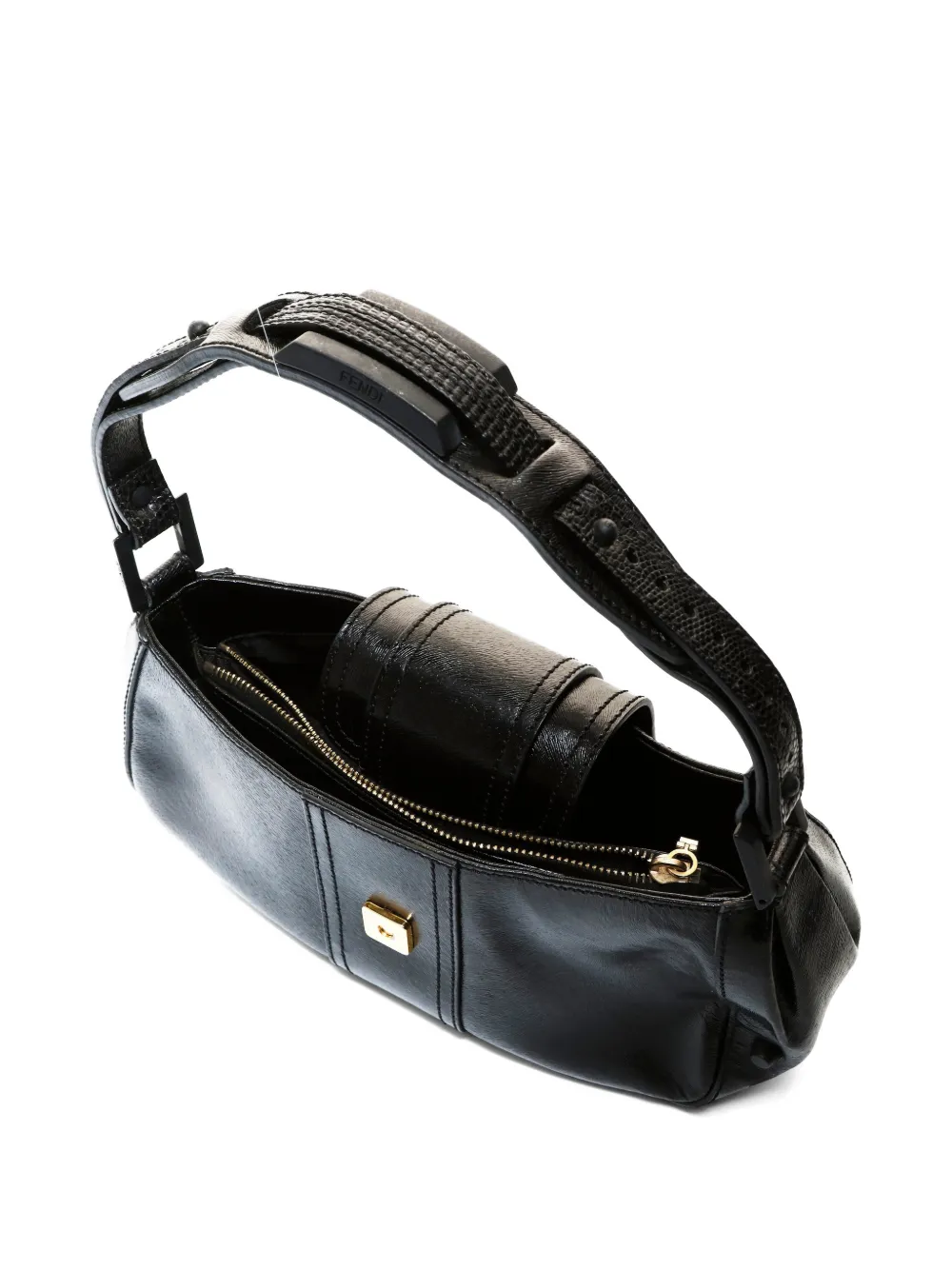 2000s Logo-Detail Studded Shoulder Bag