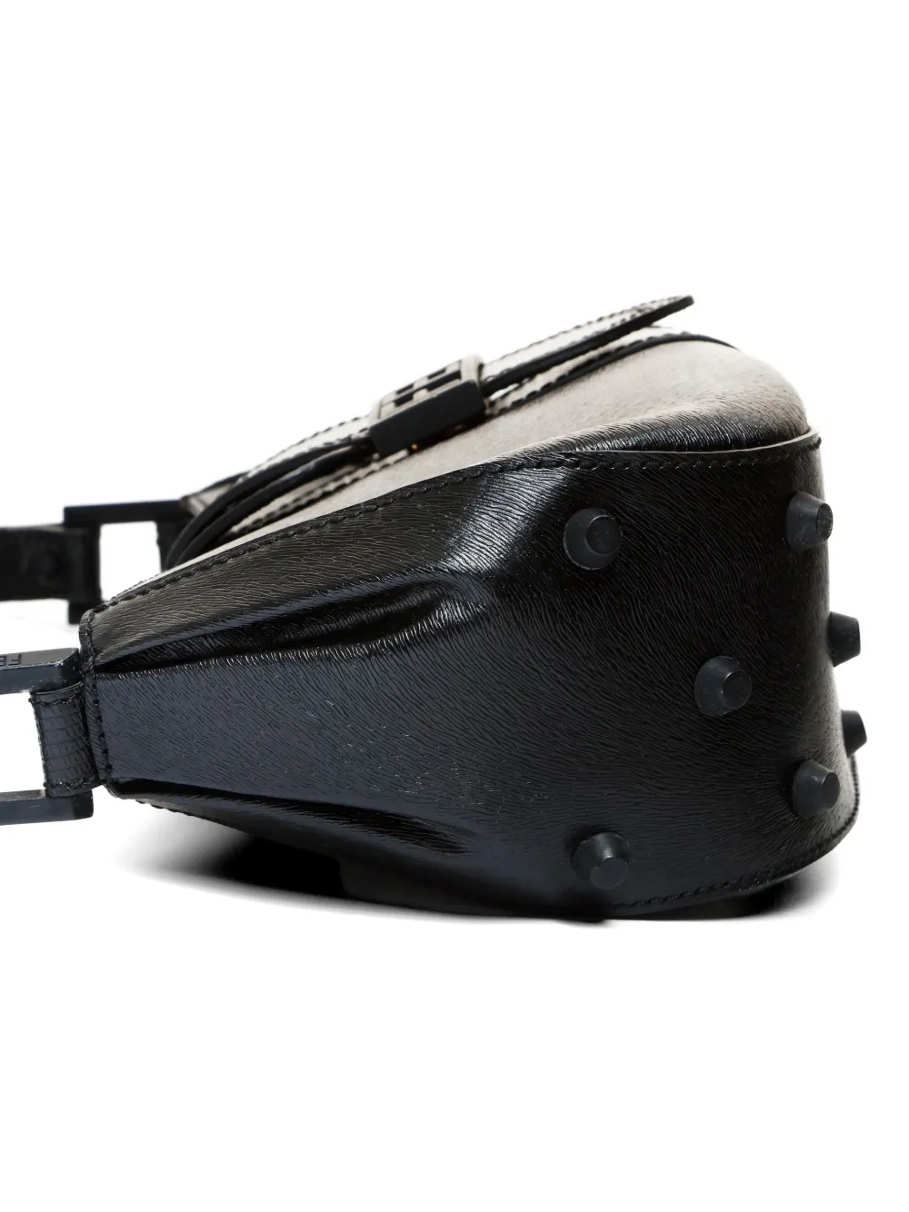 2000s Logo-Detail Studded Shoulder Bag