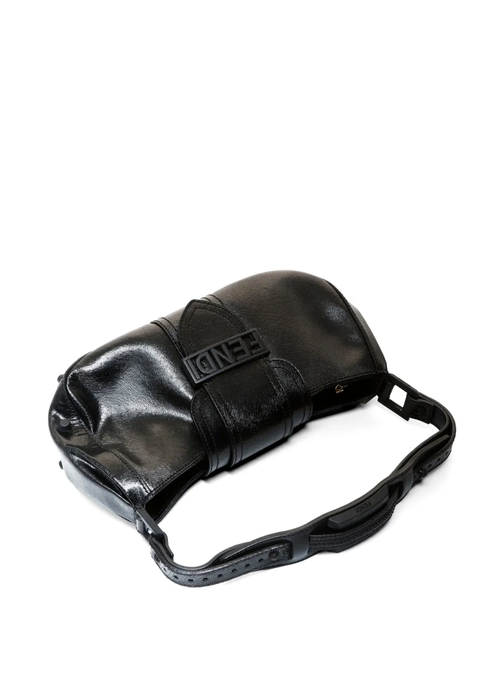 2000s Logo-Detail Studded Shoulder Bag