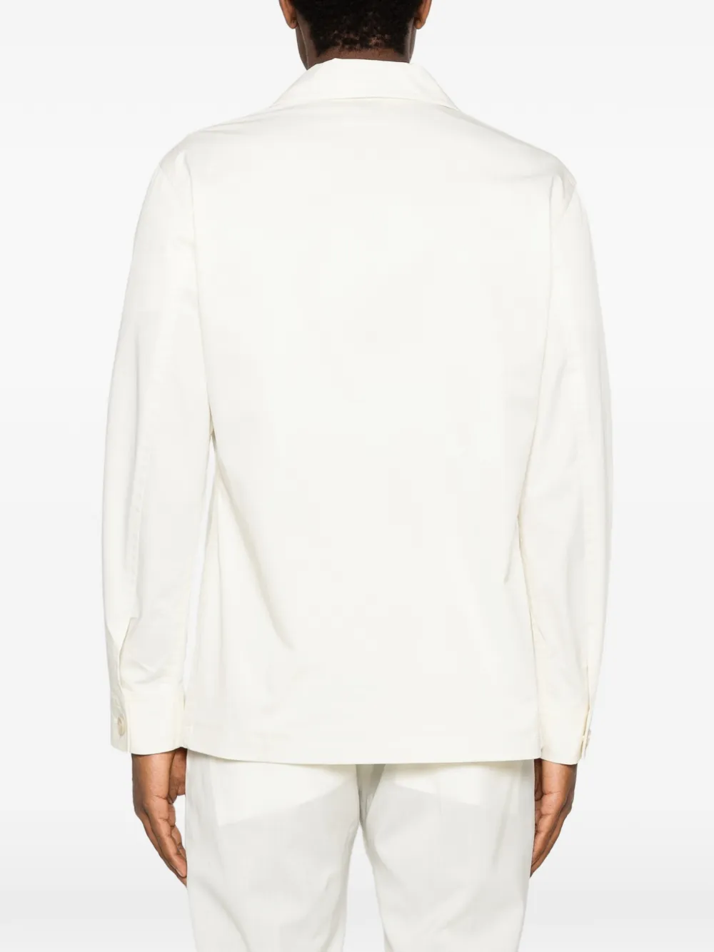 Tagliatore Button-up shirtjack met zakdetail Beige