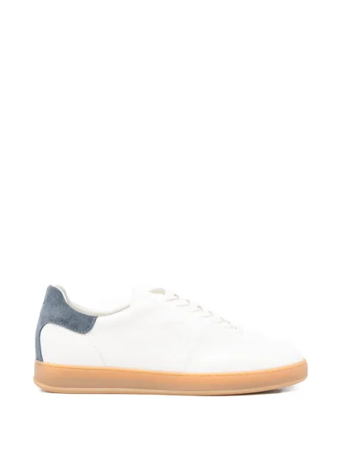 Tagliatore suede-panelled grained-leather sneakers