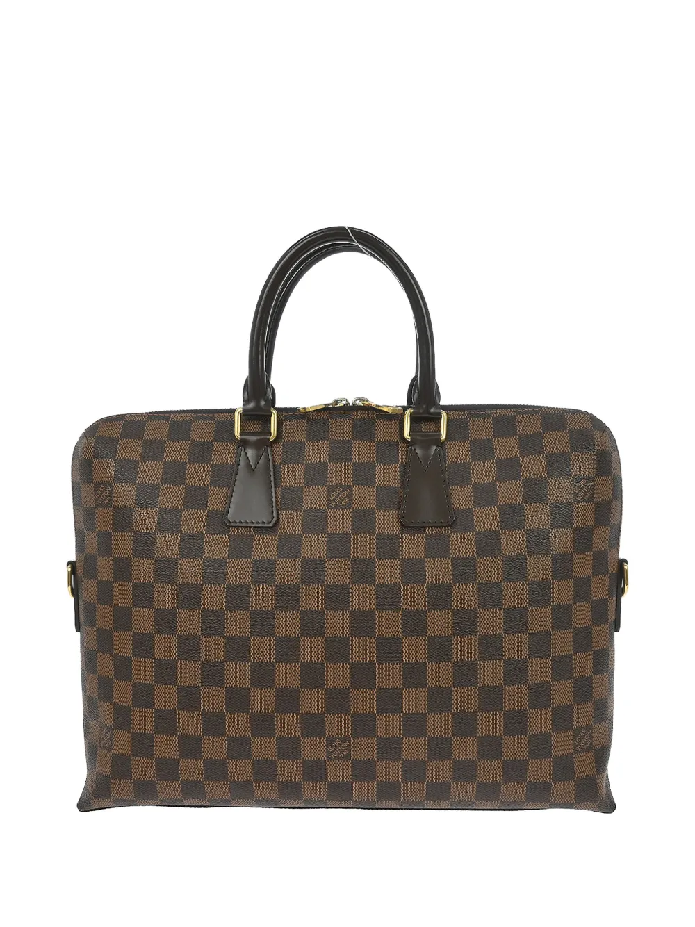 Louis Vuitton Pre-Owned 2015 checked briefcase - Marrone