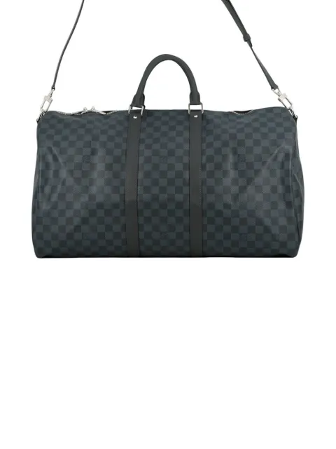 Louis Vuitton Pre-Owned 2017 Damier Cobalt Keepall Bandouliere 55 travel bag