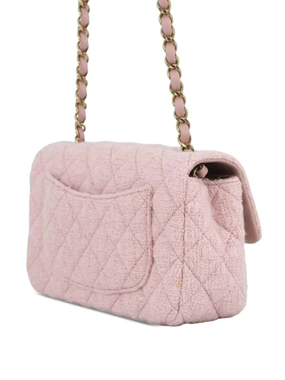 2021 Mini Classic Rectangular Tweed Single Flap Crossbody Bag