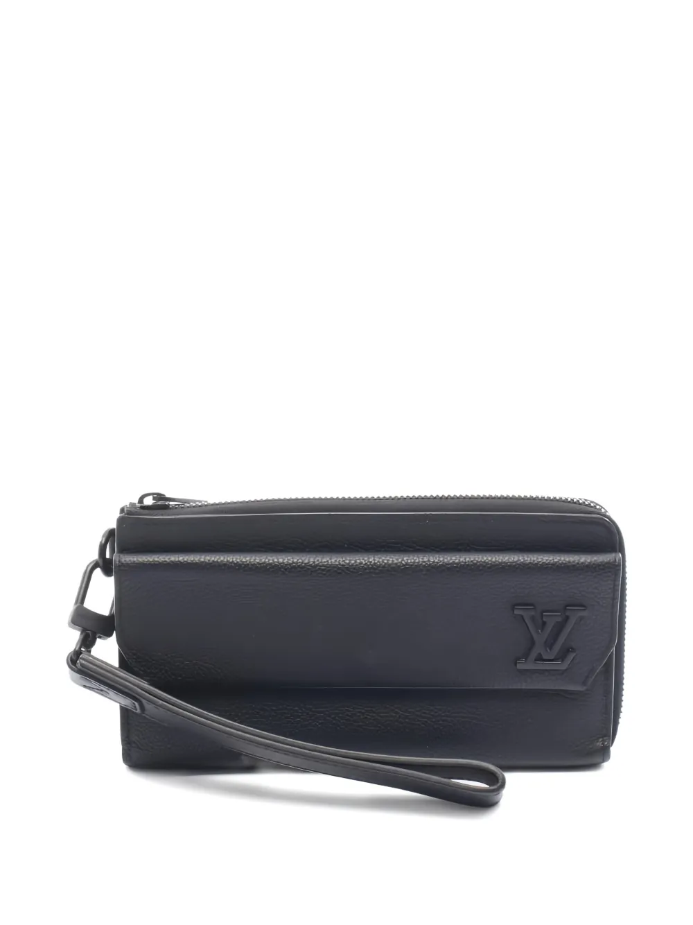 Louis Vuitton Pre-Owned 2000s aerogram Noir L-shaped zipper long wallet - Nero