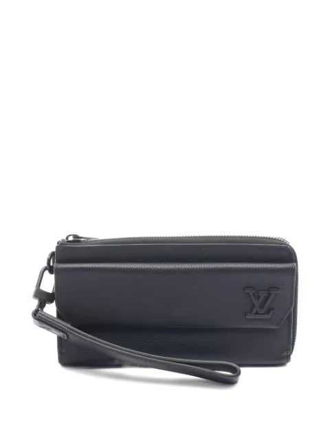 Louis Vuitton Pre-Owned 2000s aerogram Noir L-shaped zipper long wallet