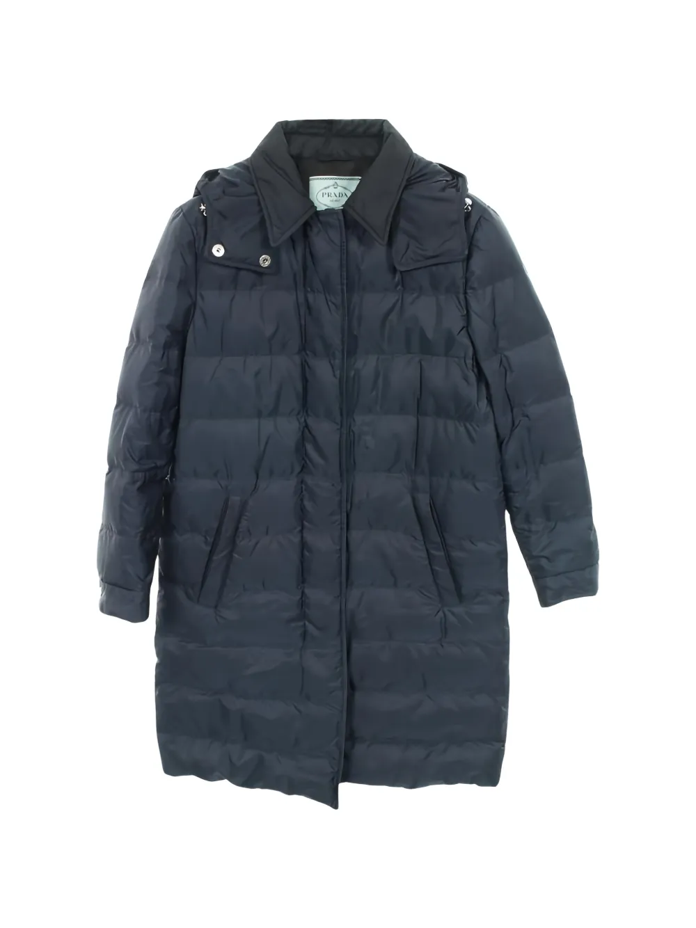 Prada Pre-Owned 2000s hooded down coat - Blue