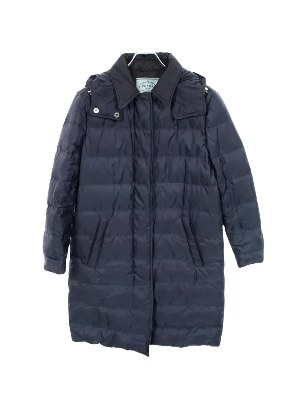 Prada Pre-Owned 2000s hooded down coat - Blu