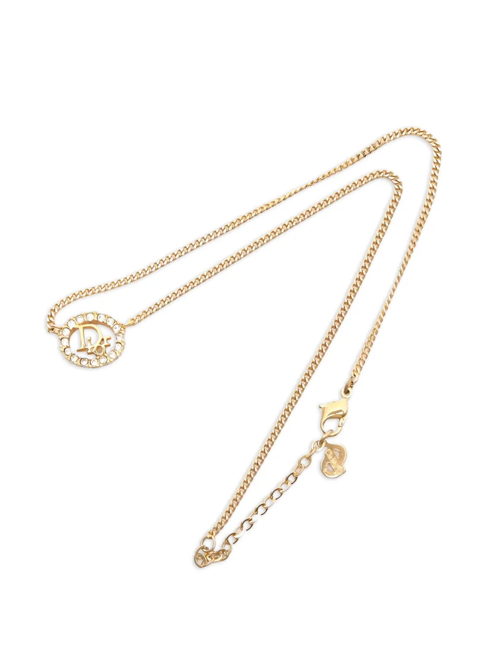 Christian Dior Pre-Owned 2000s logo-pendant necklace - Oro