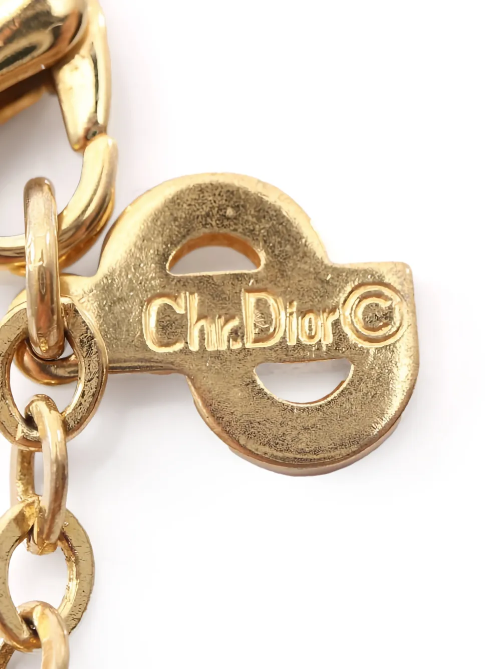 Christian Dior Pre-Owned 2000s logo-pendant necklace - Oro