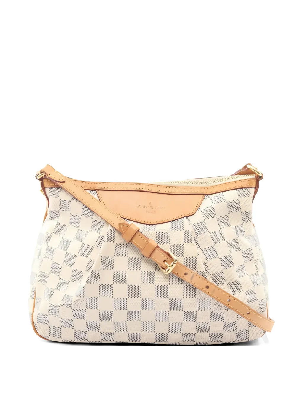 Louis Vuitton Pre-Owned Syracusa PM Damier Azur Shoulder bag PVC leather white - Toni neutri