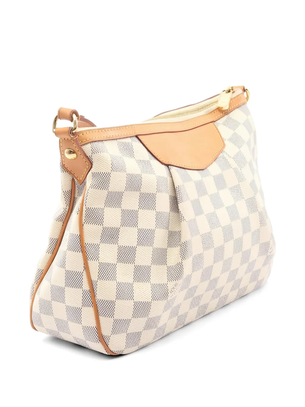  Louis Vuitton Pre-owned Syracusa Pm Damier Azur Shoulder Bag Pvc Leather White - Neutrals 
