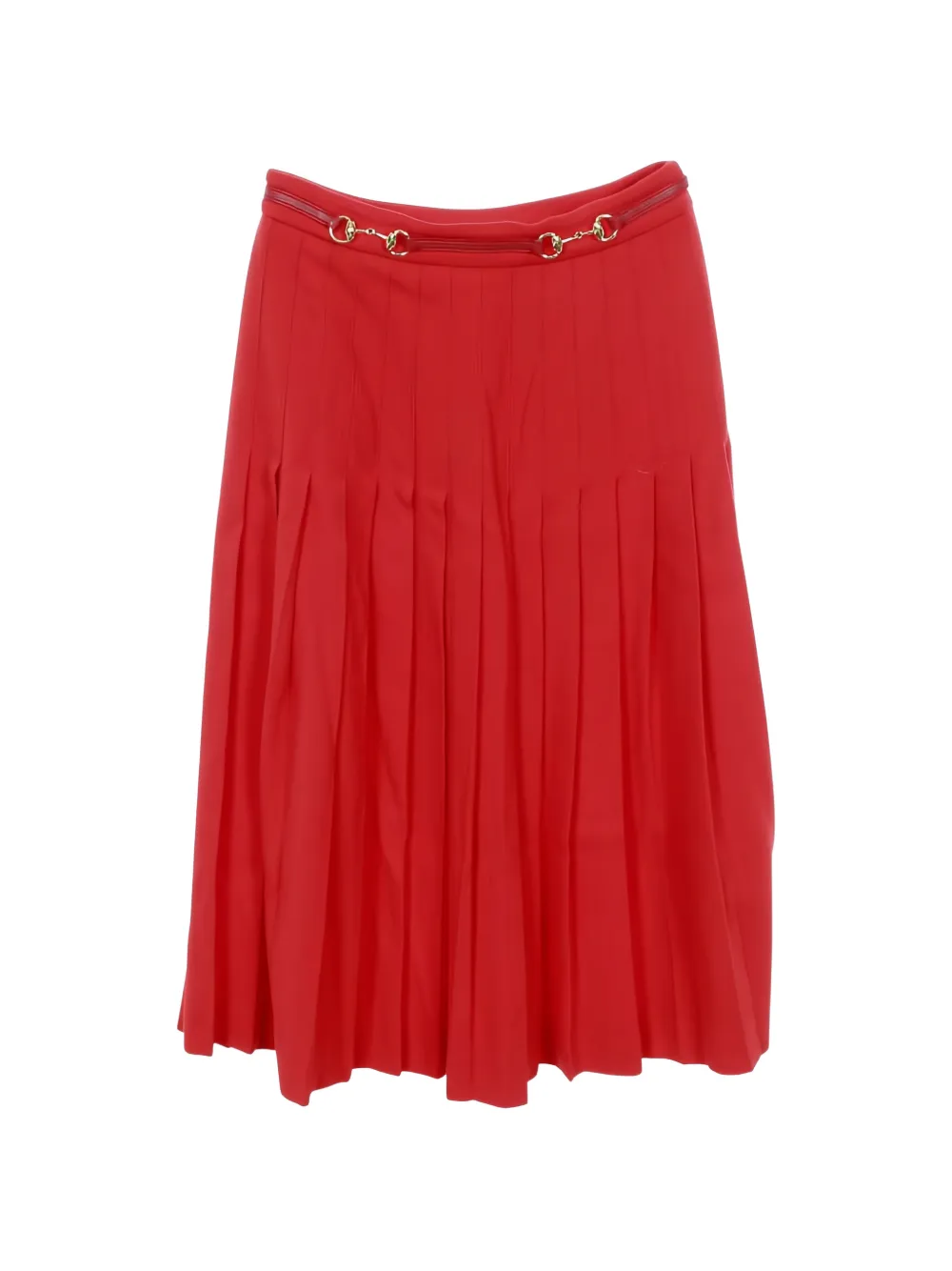 Gucci Pre-Owned 2000s pleats belt skirt - Rosso