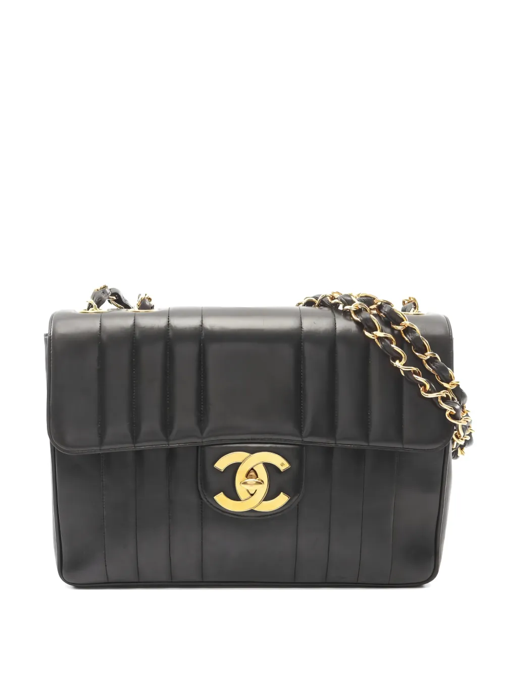 CHANEL Pre-Owned 1991-1994 Big Mademoiselle coco mark shoulder bag - Black