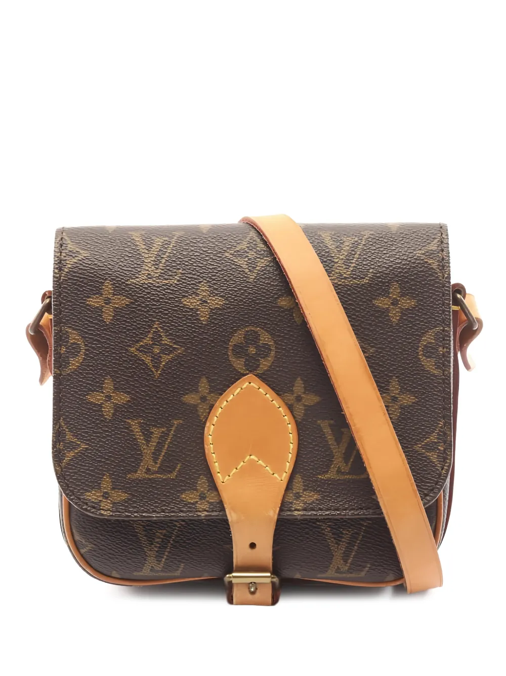 Louis Vuitton Pre-Owned 1992 Cartesier PM monogram leather shoulder bag - Marrone