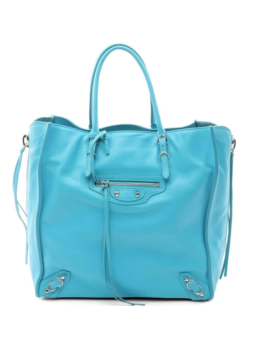 Balenciaga Pre-Owned 2000s Paper A5 leather tote bag - Blu