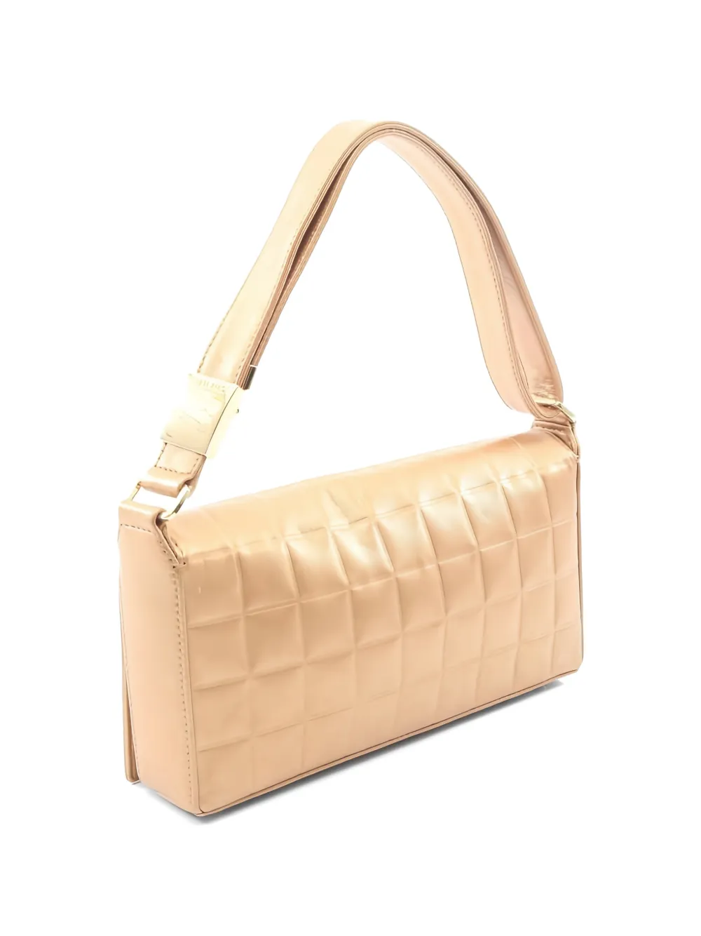  Chanel Pre-owned 2002-2003 Chocolate Bar Shoulder Bag - Gold 