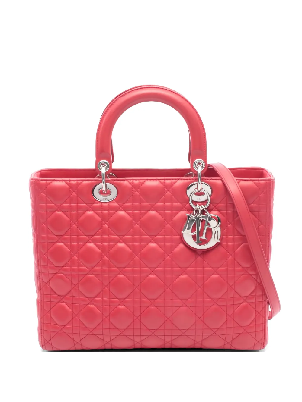 Christian Dior Pre-Owned 2010s large Lady Dior Canage tote bag - Rosso