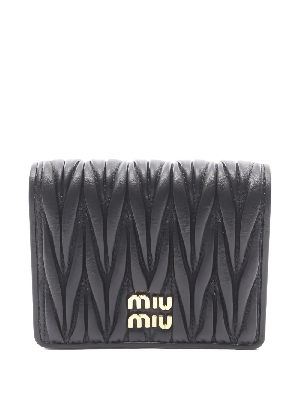 Miu Miu Pre-Owned matelassé-effect wallet - Nero