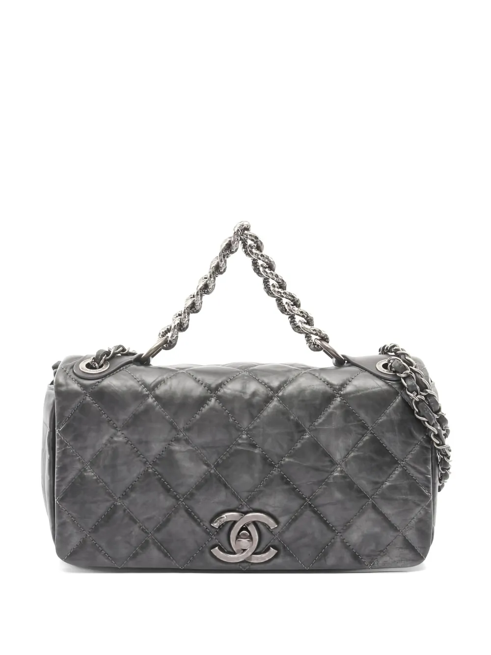 CHANEL Pre-Owned 2012 logo-detail tote bag - Grigio