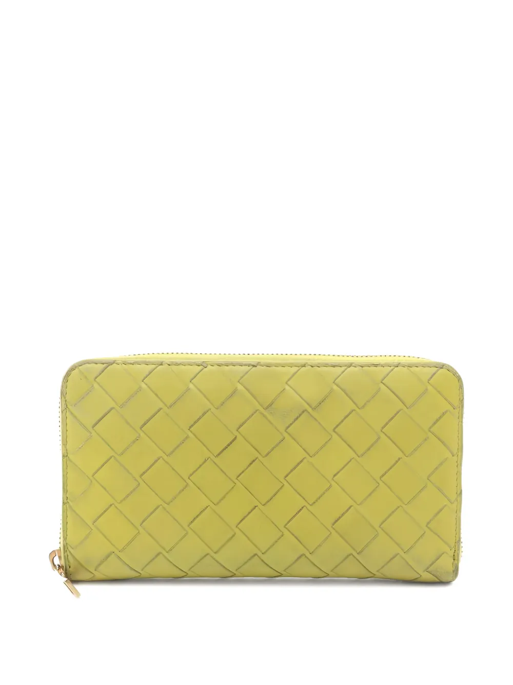 Bottega Veneta Pre-Owned 2010s Intrecciato round-zipper wallet - Verde