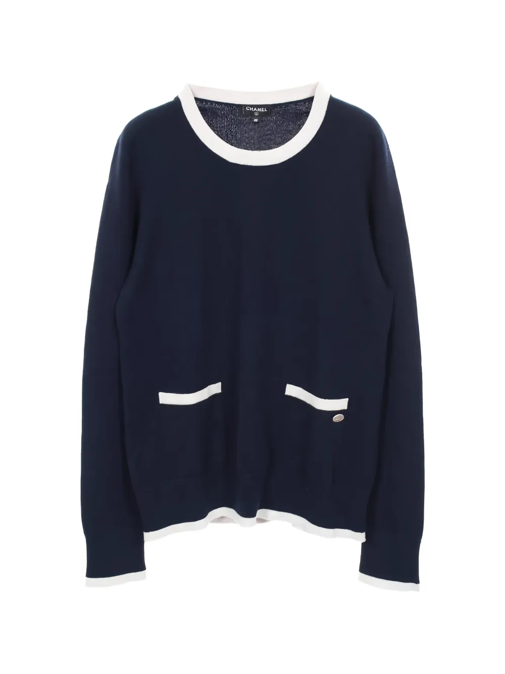 CHANEL Pre-Owned 1986-1988 crew-neck cashmere sweater - Blu