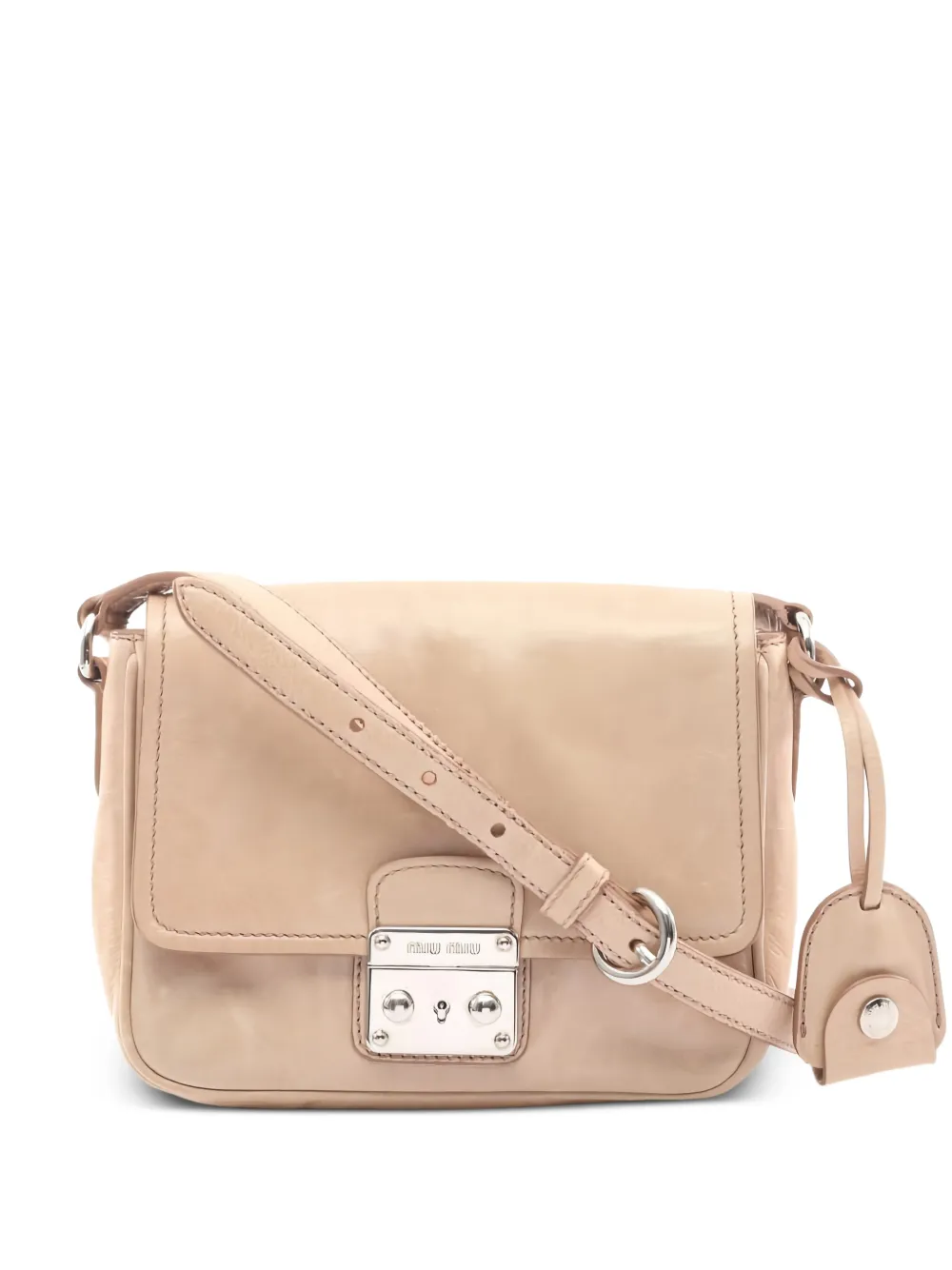 Miu Miu Pre-Owned 2000s Madras shoulder bag - Nude