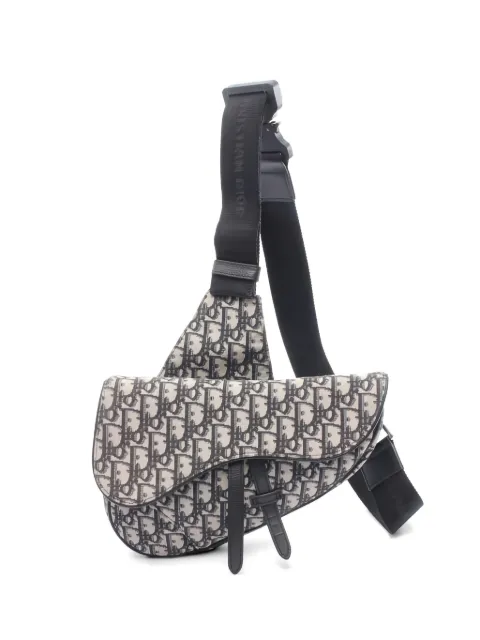 Christian Dior Pre-Owned Borsa messenger Saddle Oblique jacquard anni 2010