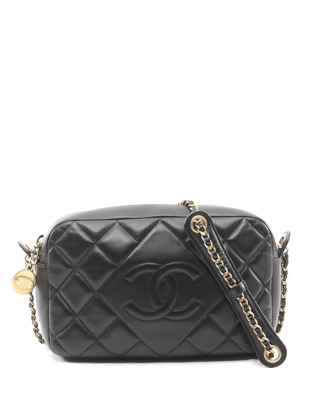 CHANEL Pre-Owned 2013-2014 CC-detail shoulder bag - Nero