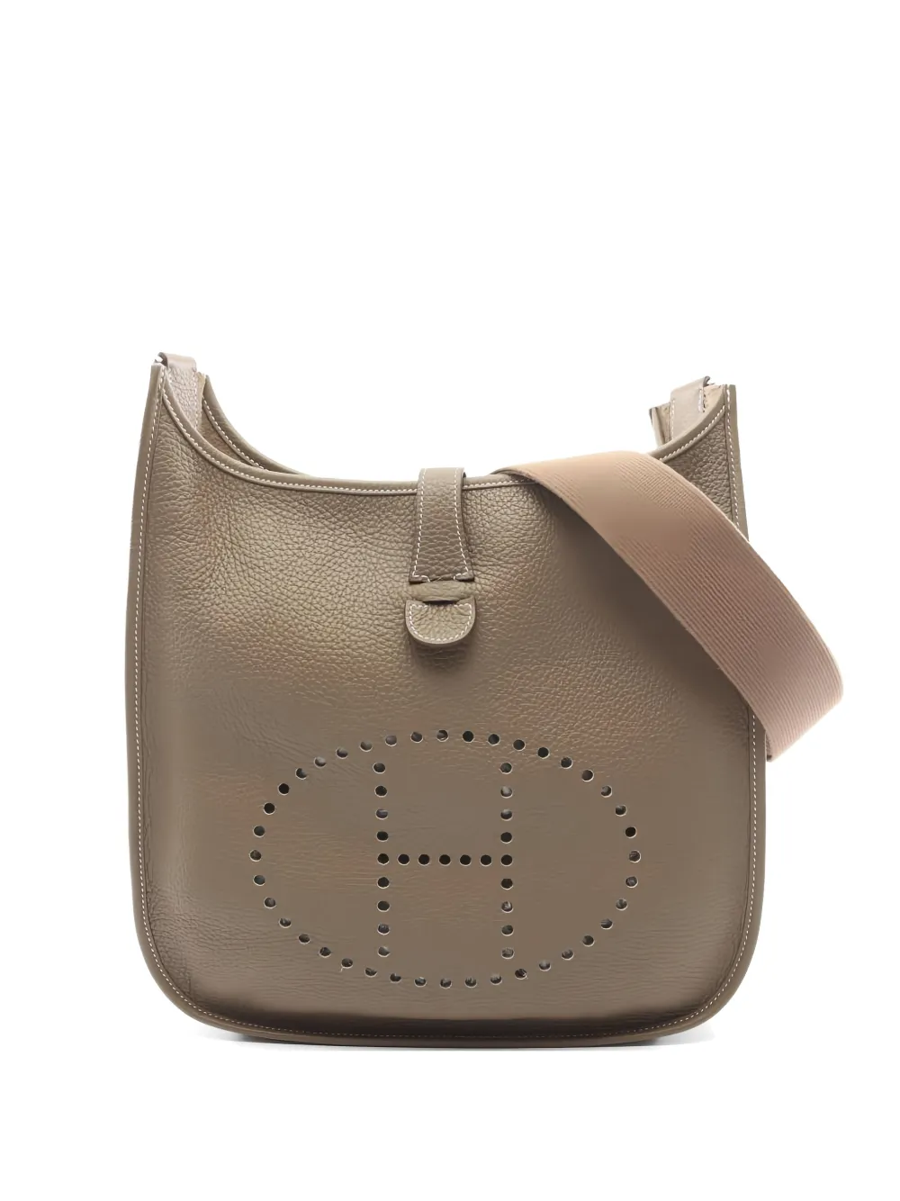 Hermès Pre-Owned 2021 Eveline 3 perforated-logo leather shoulder bag - Toni neutri