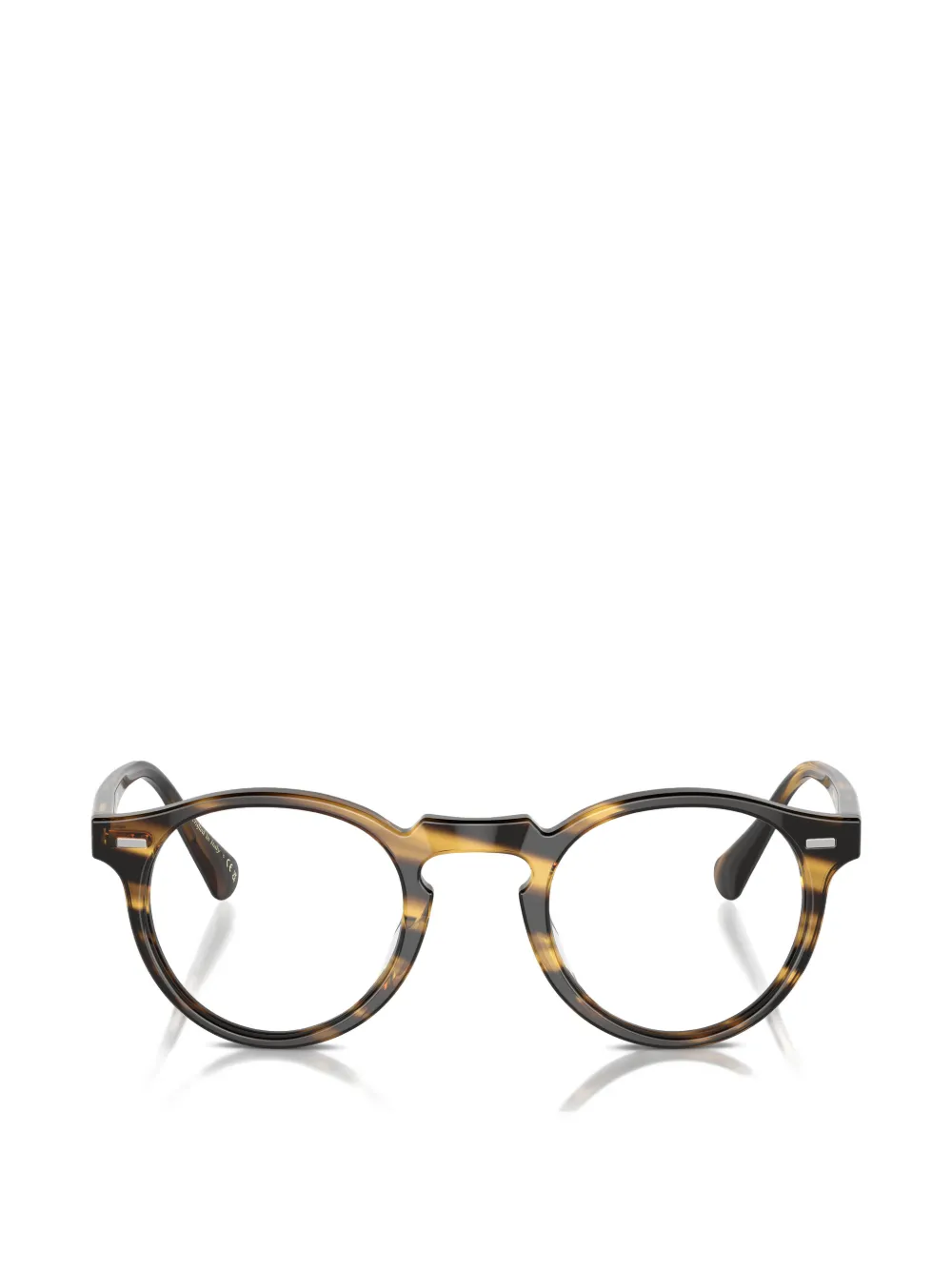 Oliver Peoples pantos-frame glasses - Marrone