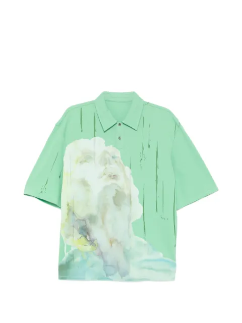 CROQUIS collar print T-shirt
