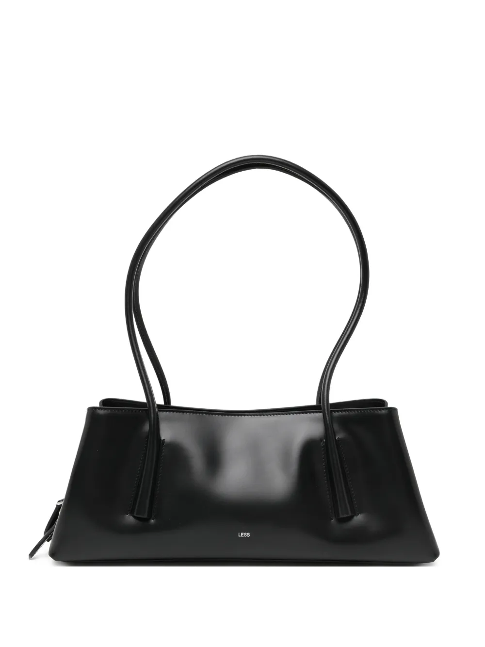 LESS sculpted leather harp bag - Black
