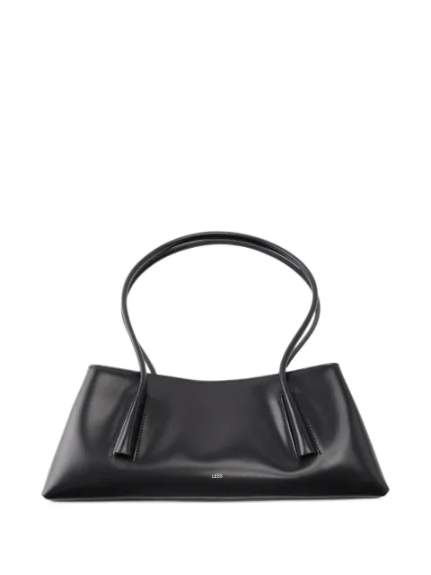 LESS sculpted leather harp bag