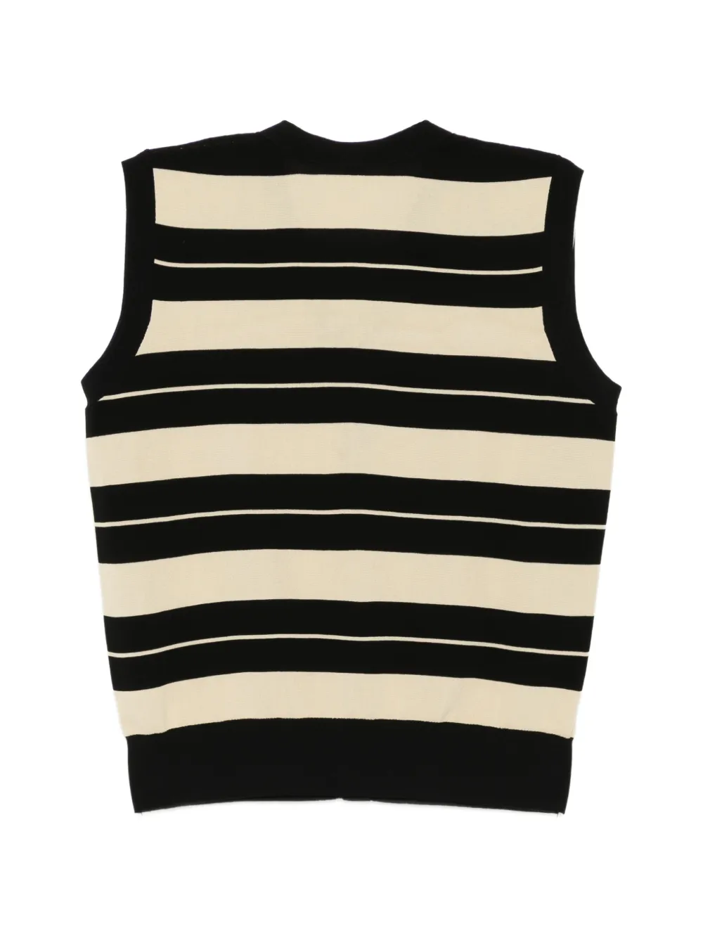 Less Striped Buttoned Knit Vest In Multi