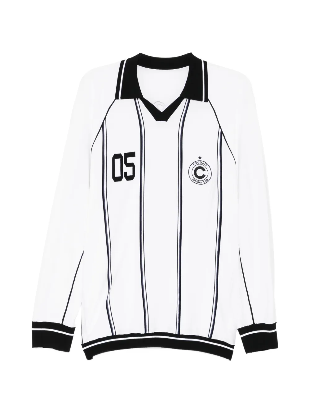 CROQUIS Gestreiftes Langarmshirt - Weiß
