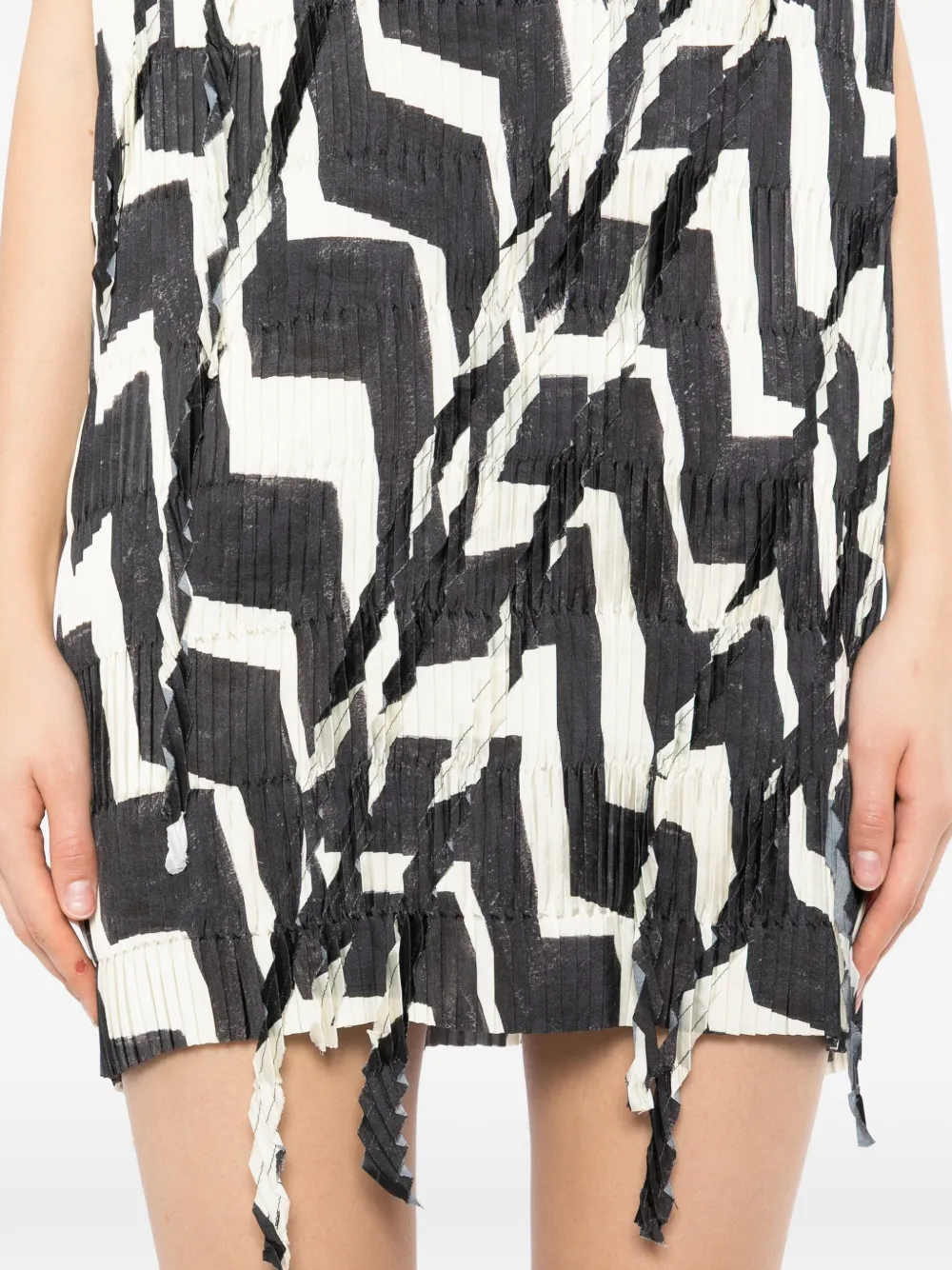 JNBY Mini-jurk met zigzagprint Zwart